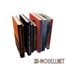 3d-модель Набор разных книг