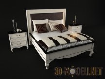 3d-модель Двуспальная кровать Modenese Gastone Perla Del Mare 6344