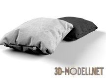 3d-модель Две подушки – серая и черная