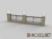 3d-модель Садовый заборчик с перилами