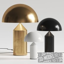 3d-модель Три варианта лампы Oluce Atollo