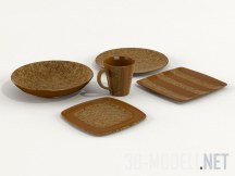 3d-модель Посуда цвета карамели