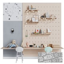 3d-модель Мебель и декор для детской