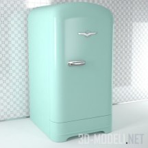 3d-модель Голубой ретро-холодильник