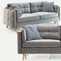 Двухместный серый диван Tivoli