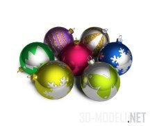 3d-модель Новогодние шары для украшения