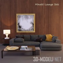 Набор мебели от Minotti, с декором