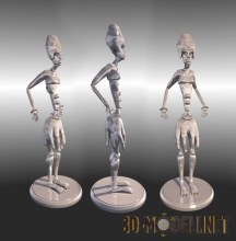 3d-модель Африканская статуэтка