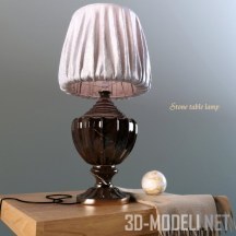 3d-модель Настольная лампа, тумба и каменный шар