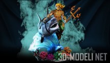 3d-модель Aquaman with Shark
