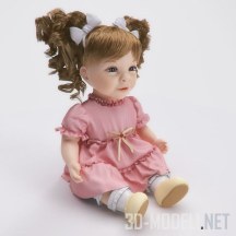 3d-модель Кукла в розовом платье