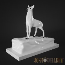 3d-модель Фарфоровый олень