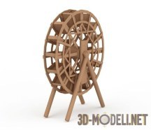 3d-модель Деревянное водяное колесо