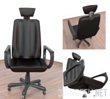 3d-модель Офисное кресло с красной строчкой