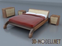 3d-модель Кровать с тумбами Venezia