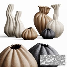 3d-модель Коллекция керамических ваз в виде тыкв от Malene Knudsen