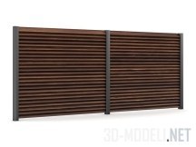 3d-модель Забор в виде деревянных жалюзи