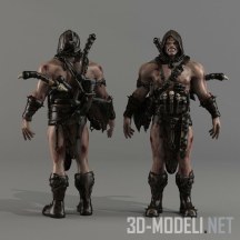 3d-модель Воин-варвар для игры