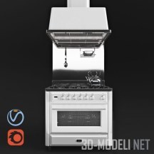 3d-модель Кухонный блок MT-90 от Ilve Majestic