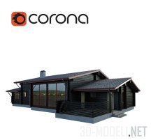 3d-модель Дом черного цвета