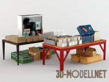 3d-модель Столы с товаром