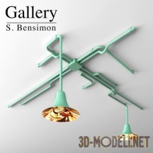 3d-модель Металлический потолочный светильник «Light forest» от GALLERY S.BENSIMON