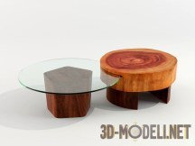 3d-модель Два столика в эко-стиле
