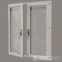 3d-модель Окно металлопластиковое, белое