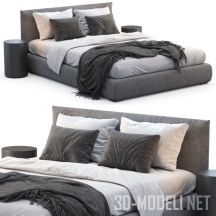3d-модель Двуспальная кровать Scott Meridiani