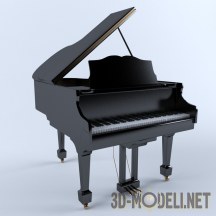 3d-модель Черный рояль