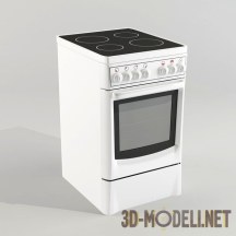 3d-модель Белая напольная электроплита