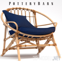 3d-модель Кресло Luling Rattan от Pottery Barn