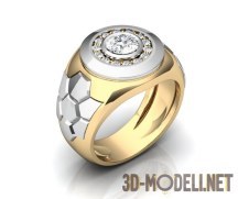 3d-модель Массивный золотой перстень