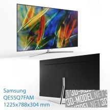 3d-модель Телевизор Samsung QE55Q7FAM