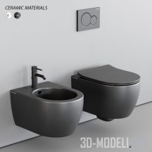 3d-модель Унитаз и биде Scarabeo Ceramiche Moon