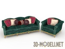 3d-модель Диван и кресло Bruno Zampa Misterious