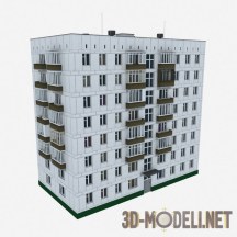 3d-модель 9-ти этажный дом II-18