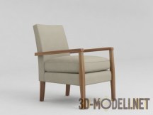 3d-модель Мягкое кресло бежевого цвета