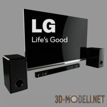 3d-модель Саундбар LG  + TV