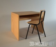 3d-модель Парта и стул для класса
