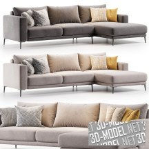 3d-модель Угловой диван Barlio с подушками