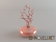 3d-модель Современная ваза с веткой