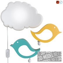 3d-модель Бра-облако DRYOMSYUN от IKEA и светильник-птичка SPARINO от Eglo