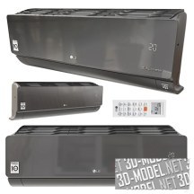 3d-модель Кондиционер LG AC09BQ с пультом ДУ