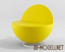 3d-модель Яркое желтое кресло