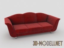 3d-модель Бархатный диван