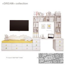 3d-модель Белая мебель Dream от Arbuzov Studio