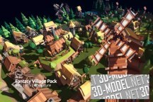 3d-ассет: Fantasy Village Pack - Low Poly 3D Art