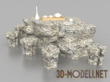 3d-модель Каменный стол для сада