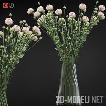 3d-модель Букет из карликовых роз